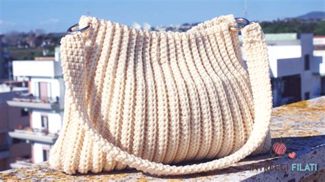 Uncinetto: tutorial borsa cordino 2024 crochet .